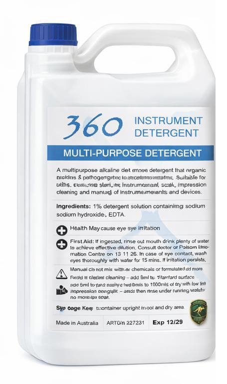 360® Instrument Detergent — Ultrasonic & Manual Multi-Purpose Cleaner (5L)