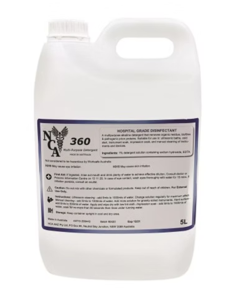 CH01 360 Detergent Manual and Ultrasonic Cleaner - 5L